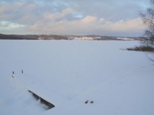 Landsjön i ovanligt tidig vinterskrud